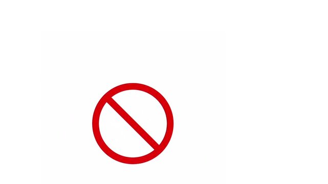Prohibition Sign Red Circle with Slash, Indicating No Entry, Restriction, or Forbidden Action