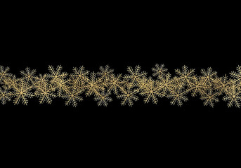 Elegant simple snowflake border design festive winter holiday accents