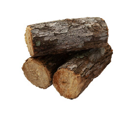 stack of firewood nature isolated