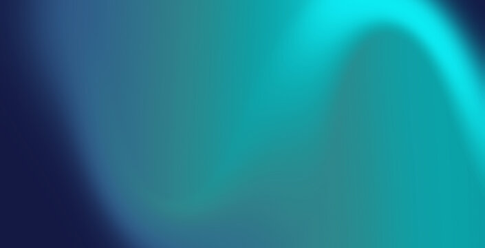 Abstract blue and teal gradient background. Smooth liquid swirl or wave with noisy, grainy texture. Modern dark aqua and sky blue motion blur backdrop with copy space for design or text.