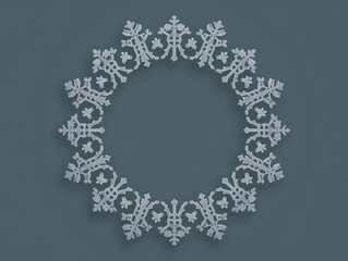 Elegant simple snowflake border design perfect for winter themed projects