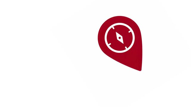 Compass direction marker icon - navigation, location, travel, guidance and route concept