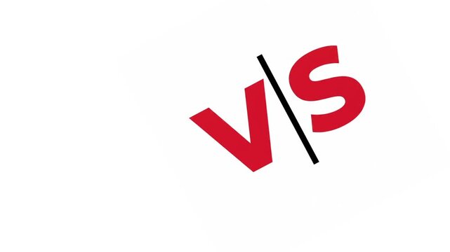 Dynamic red and black graphic signifying a head-to-head competition, a critical choice, or a comparative analysis in various scenarios, perfect for illustrating challenges