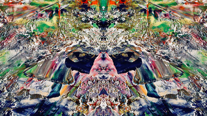 Abstract art background . Hand painting artwork on canvas .