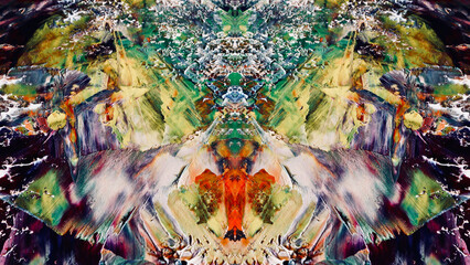 Abstract art background . Hand painting artwork on canvas .