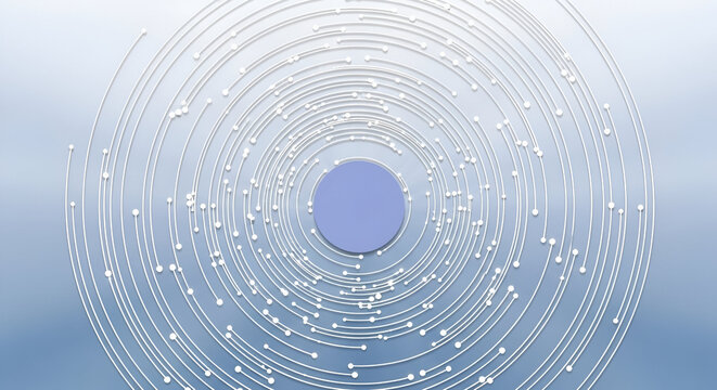 Abstract Swirling White Lines with Blue Center background