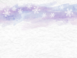 Elegant simple snowflake border design for winter holidays and celebrations
