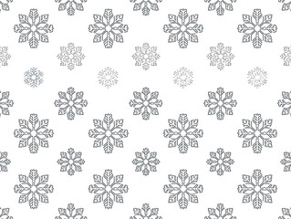 Elegant simple snowflake border design for winter themed projects