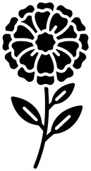 decoration illustration flower silhouette marigold logo festival icon orange outline holiday celebration colorful mexican death dead halloween religion culture shape sugar vector graphic background