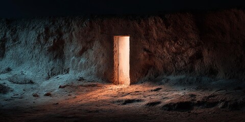 A small door in a crypt