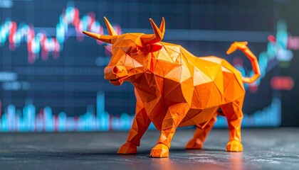 Geometric Bull Rising