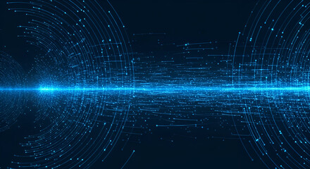Blue Light Trails and Particles in a Digital Vortex