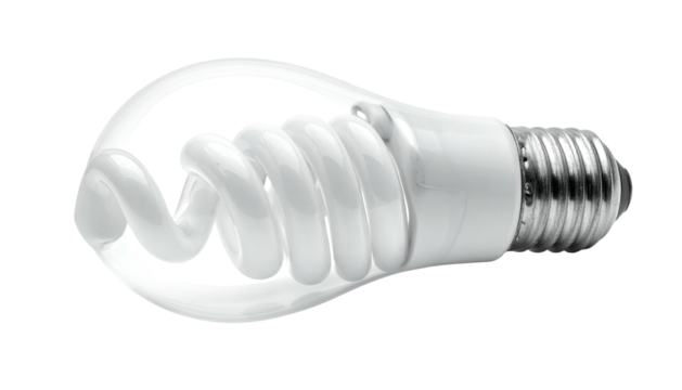 Spiral lightbulb emits cool, bright glow