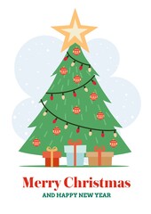 christmas tree with gifts