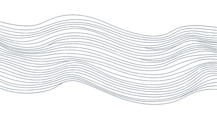 Abstract flowing gray lines on a clean white background, creating a modern undulating design element