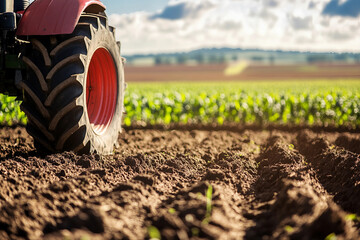 Tractor for agriculture in the field Generative AI