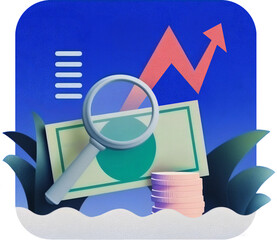 Detailed expense and financial audit analysis under magnifying glass