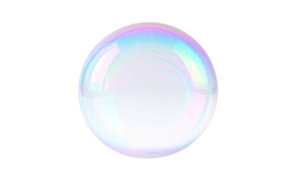 Iridescent bubble floats against a stark, dark background