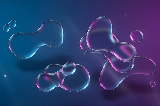 Glowing Abstract Shapes &ndash; Transparent Glass-Inspired Windows 11 Wallpaper