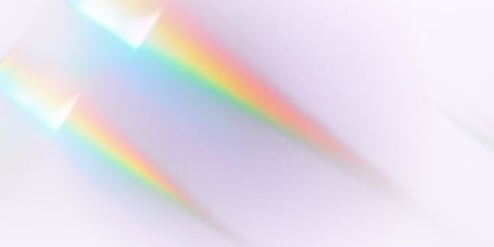 Iridescent light streaks shimmer across dark prism layers. Sparkling particles create motion and glowing depth. Perfect for digital, magical, or sci-fi backgrounds. PNG