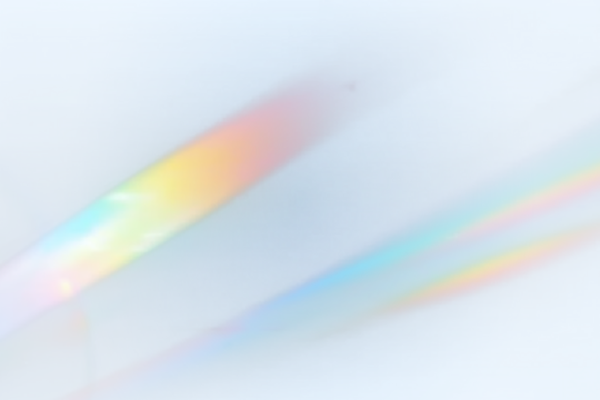 Crystal rays shimmer with rainbow reflections over transparent layers. Lens flare adds motion and luminous depth. Ideal for abstract or festive illustrations. PNG