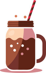 Cup of hot coffee with cookies and a heart design