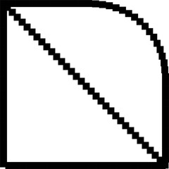 Square shape pixel icon 80s style