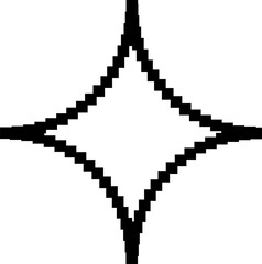 Square shape pixel icon 80s style