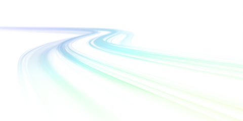 Blurred car lights leave trails of red, blue, and white across the night city, creating abstract neon patterns in motion. PNG