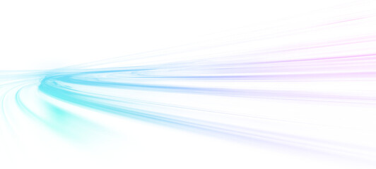 Vibrant neon swirls float over a dark background, creating energetic abstract patterns that suggest motion and high-speed flow. PNG