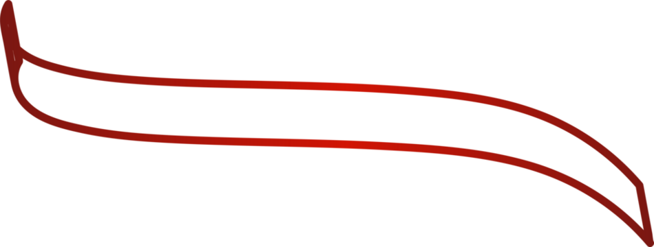 Red ribbon line. Decoration for party, holiday