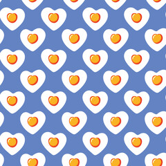 Seamless pattern with delicious sliced papaya fruit