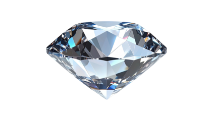 Faceted, symmetrical crystal on black reflects ambient light