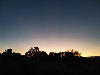 dawn time to dark sky on background