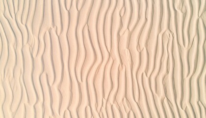 Aerial View of Beige Sand Dunes with Ripple Pattern