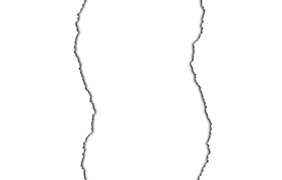 Abstract vertical black brush stroke with rough textured edges against a clean white background representing artistic expression and graphic design elements