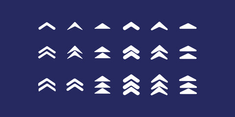 Swipe icon set. Swipe up arrow icons. Arrow buttons for social media. Scroll pictogram. Web icons. Vector illustration. Concepts for Web and Mobile Applications Blue color. Eps 10.