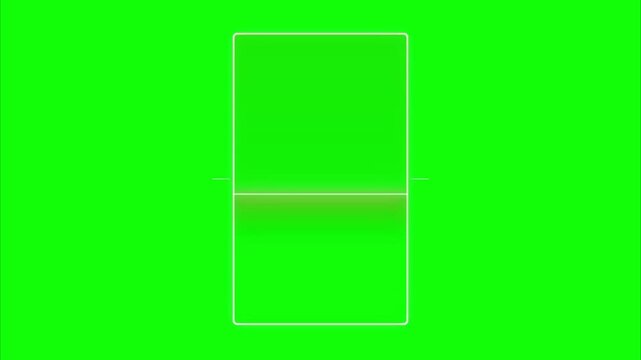 QR Code, Barcode Scanner With Red Scanning Line on Chroma Key Background. 4k Video