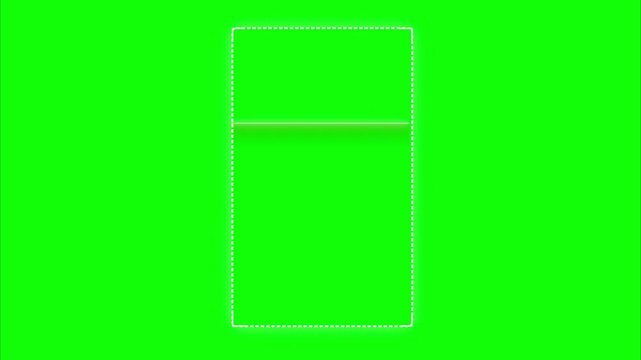 QR Code, Barcode Scanner With White Scanning Line on Green Screen Chroma Key Background. 4k Video