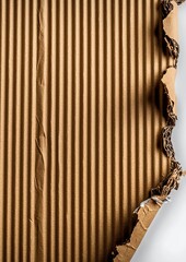 Unveiling the raw texture of corrugated cardboard with a torn edge, perfect for packaging, shipping, or creative projects.