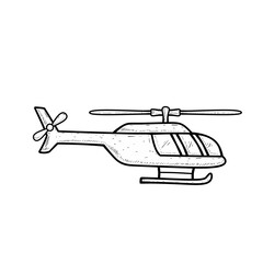 Sketch helicopter vector illustration