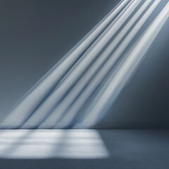 Obraz premium Dramatic light rays illuminating empty room, perfect for product placement, creating a sense of hope and inspiration, ideal for design projects