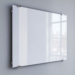 Blank whiteboard ready for your presentation or notes, perfect for office meetings, brainstorming sessions, and creative work