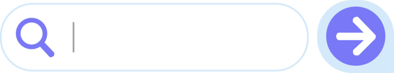 Empty Web Search Input Bar Graphic Interface Element