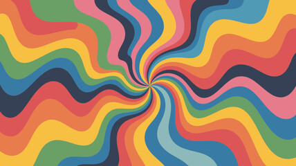 Psychedelic swirl of vibrant colors