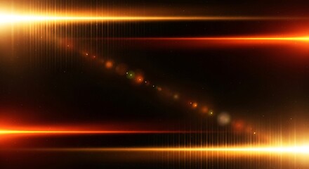 A vibrant display of horizontal orange light streaks against a dark abstract background design element