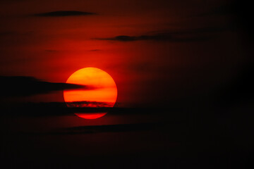 Golden Sunset Sky with Dramatic Clouds and Warm Radiant Light
