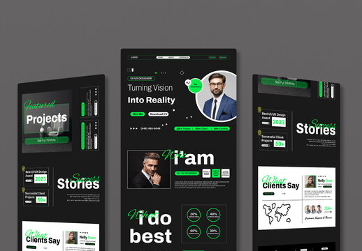 Modern Portfolio Landing Page Template for Personal Branding