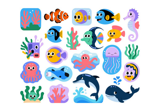 Underwater Animal Sticker