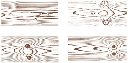 Vintage wood grain textures with knots, perfect for rustic designs and backgrounds
